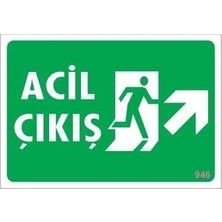 Mey Ithalat® Acil Çıkış Uyarı Levhası 17,5X25 Kod: 946