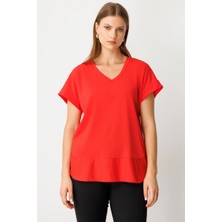 Eskişehir Mağazacılık 71476 Onteks Bluz V Yaka Kısa Kol  Bb