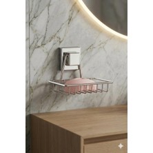 Abnturk Metal Kare Güçlü Yapışkanlı Sabunluk ( 13 x 8 x 10 )