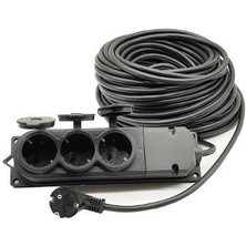 Mey Ithalat® Topart 01559 30 Metre Grup Prizli Uzatma 3x1,5 Kablo