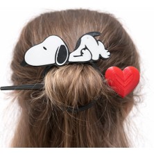 Yapı3D Snoopy Saç Tokası & Saç Çubuğu Seti | Sevimli Tasarım | Sert Plastik Dayanıklı Toka | Günlük & Özel Gün Saç Aksesuarı