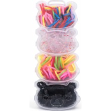 Laria Çok Renkli Bebek Çocuk Lastik Saç Tokası 180'LI