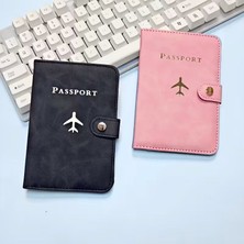 Beypa Pasaport Kılıfı Uçak Desenli-Tokalı Çift 2 Li