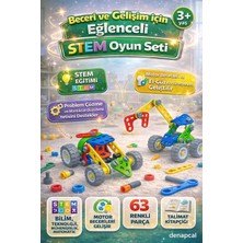 Denapcal Stem Sök Tak Araç Seti Vidalı Montaj Oyuncağı Çocuk Mühendislik Oyuncak 3 Yaş+