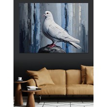 Tablomega Barışın Simgesi Beyaz Güvercin Portresi Dekoratif Kanvas - Mdf Ahşap Tablo