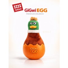 GiGwi Egg Serisi Sallanan Eğlence Sesli Ördek Peluş Köpek Oyuncağı - Küçük Irk & Yavru