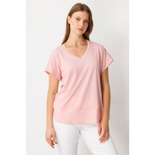 Eskişehir Mağazacılık 71476 Onteks Bluz V Yaka Kısa Kol  Bb