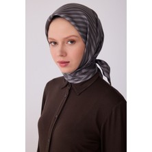 Belli Geometrik Desen Ipek Twill Eşarp  - 2026 Ilkbahar-Yaz (T)   4325-08