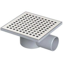 Mey Ithalat® Yer Süzgeci Kare 15X15 cm 70 mm Yandan Çıkışlı