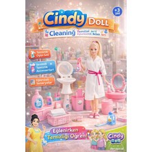 Denapcal Bebek Lavabo ve Temizlik Seti Aksesuarlı Oyuncak Bebek Temizlik Oyun Seti