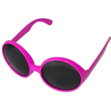 Mey Ithalat® Yuvarlak Yeşilçam 80 Li 90 Lı Yıllar Parti Gözlüğü Retro Pembe Renk