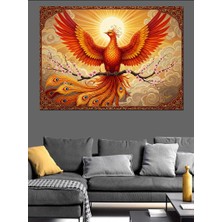 Tablomega Alevlerden Doğan Muazzam Anka Kuşu Dekoratif Kanvas - Mdf Ahşap Tablo