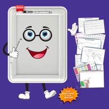 Mey Ithalat®  32 Farklı Etkinlikli Kalem ve Silgi Hediyeli Eğitici Sihirli Etkinlik Tahtası