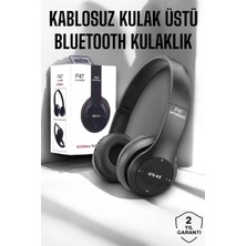 Mey Ithalat® Kulak Üstü Tf Kart ve Aux Destekli Ergonomik Bluetooth Kulaklık