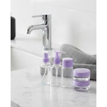 Mey Ithalat® 5 Parça Seyahat Banyo Seti 30 ml Şeffaf Taşınabilir Şişe Seti