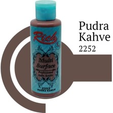 Mey Ithalat® Rich Multi Surface 2252 Pudra Kahve Akrilik Boya 120 cc