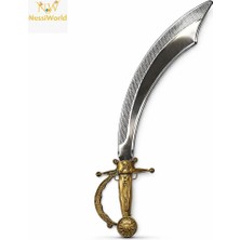 Mey Ithalat® Parlak Metal Görünümlü Eskitmabe Kzalı Plastik Korsan Kılıcı 45 cm