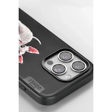 Mey Ithalat®  iPhone 16 Perma Desenli Kapak - Koyu Kahve