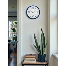 Mey Ithalat® 36 cm Lacivert Modern Dekoratif Duvar Saati
