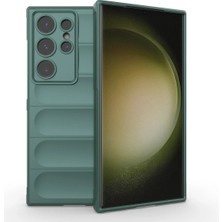 Mey Ithalat®  Samsung Galaxy S24 Ultra Kılıf Optimum Silikon - Koyu Yeşil