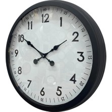 Mey Ithalat® 60 cm Siyah Dekoratif Metal Duvar Saati