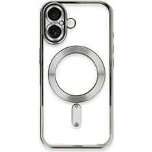 Mey Ithalat®  iPhone 16 Kılıf Kross Magneticsafe Kapak - Gümüş