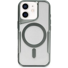 Mey Ithalat®  iPhone 11 Kılıf Boyi Magsafe Silikon Kapak - Yeşil