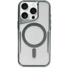 Mey Ithalat®  iPhone 16 Pro Max Kılıf Boyi Magsafe Silikon Kapak - Yeşil