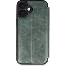 Mey Ithalat®  iPhone 16 Kılıf Flip Cover - Koyu Yeşil