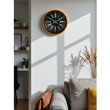 Mey Ithalat® 36 cm Turuncu Dekoratif Duvar Saati