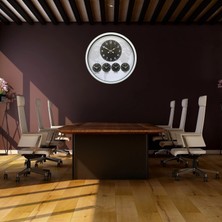 Mey Ithalat® Beyaz 52 cm Zarif Dünya Saati