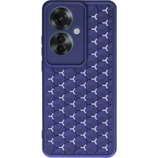 Mey Ithalat®   Reno 11F Kılıf Petek Silikon Kapak - Lacivert