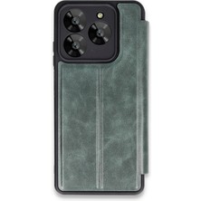 Mey Ithalat®  General Mobile Era 50 Kılıf Flip Cover - Koyu Yeşil