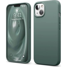 Mey Ithalat®  iPhone 14 Kılıf First Silikon - Koyu Yeşil