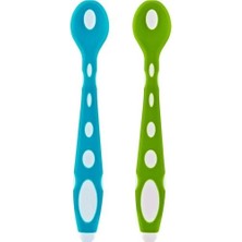 Mey Ithalat®  silikon Mama Kaşığı 563 Mavi Yeşil