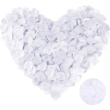 Mey Ithalat® Beyaz Renk Gül Yaprağı Şekilli Konfeti 1 Paket 100 Adet