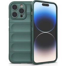 Mey Ithalat®  iPhone 16 Pro Kılıf Optimum Silikon - Koyu Yeşil