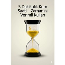 Mey Ithalat® 5 Dakikalık Kum Saati Zamanlayıcı – Sarı Dekoratif Masa Saati 4 Renk Seçeneği