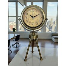 Mey Ithalat® Eskitme Vintage Üç Ayaklı Masa Saati