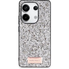 Mey Ithalat®  Xiaomi Redmi Note 13 Pro 4g Bright Simli Kapak - Gümüş