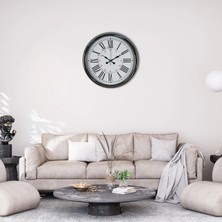 Mey Ithalat®  Elegance 40 cm Krom Metal Duvar Saati