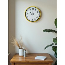 Mey Ithalat® 36 cm Standart Sarı Duvar Saati