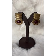 Stelle Jewelry Kahve Taşlı Aristol Küpe