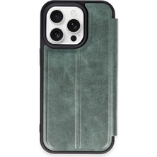 Mey Ithalat®  iPhone 14 Pro Max Kılıf Flip Cover - Koyu Yeşil