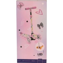 Mey Ithalat® MKWE082 Işıklı Canavar Scooter Pembe