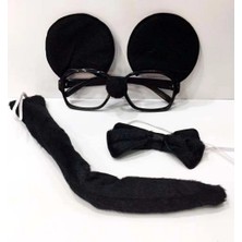 Mey Ithalat® Mickey Mouse Gözlüğü Papyonu Kuyruğu Seti
