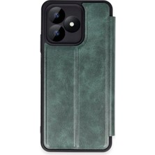 Mey Ithalat®  Realme Note 50 4g Kılıf Flip Cover - Koyu Yeşil