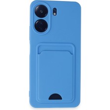 Mey Ithalat®  Xiaomi Redmi 13C Kılıf Kelvin Kartvizitli Silikon - Mavi