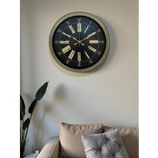 Mey Ithalat® 40 cm Metal Antik Roma Eskitme Duvar Saati