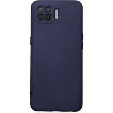 Mey Ithalat®   Reno 4 Lite Kılıf Nano Içi Kadife Silikon - Lacivert